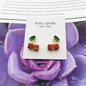 Kate Spade Cherry Earrings red
